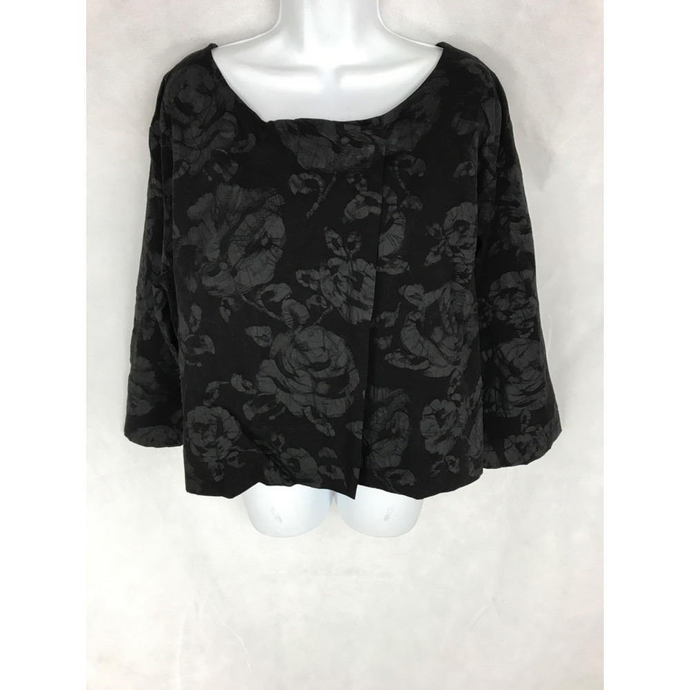 Igor Dobranic Amadeus Jacket Black Floral One Button Cotton Size S NEW